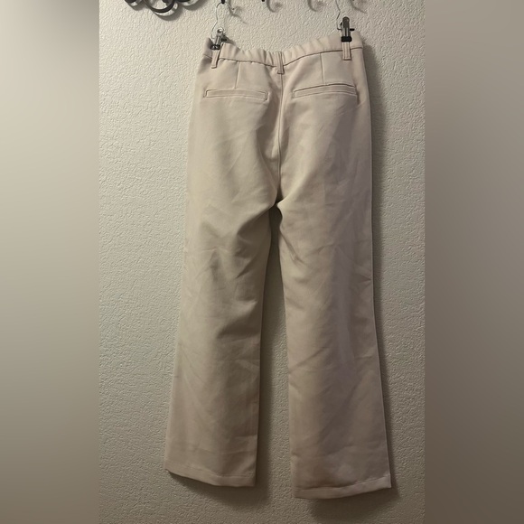 Abercrombie &Fitch Asymmetrical Waist Beige Wide-Leg Pants | Size 27 / US 4 - Picture 2 of 4